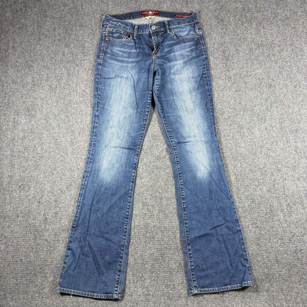 Lucky Brand Sweet Low Boot Jeans SIze 6 / 28 Long Medium Wash Classic Y2K Denim